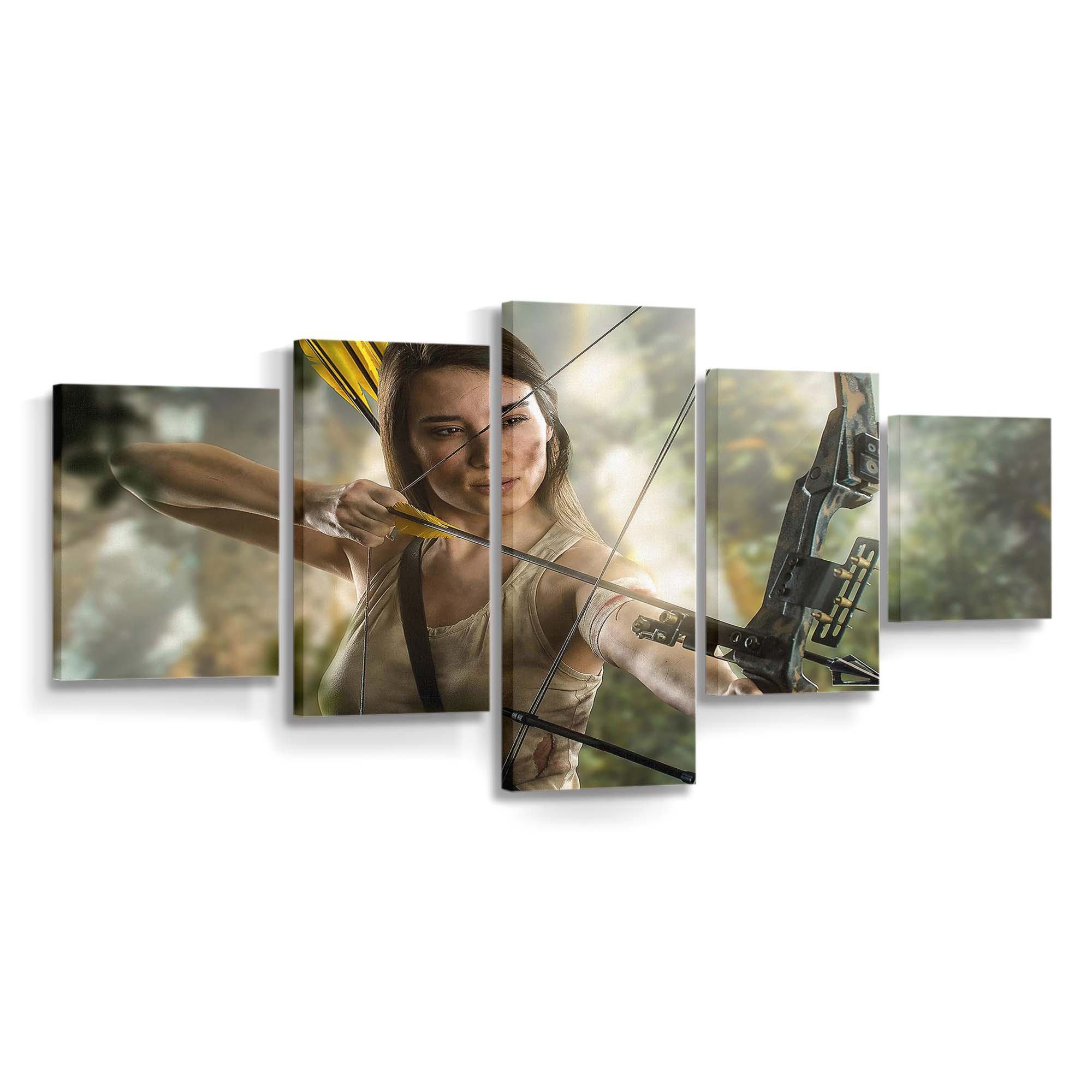 lara croft with bow and arrrow cosplay 4k 8a